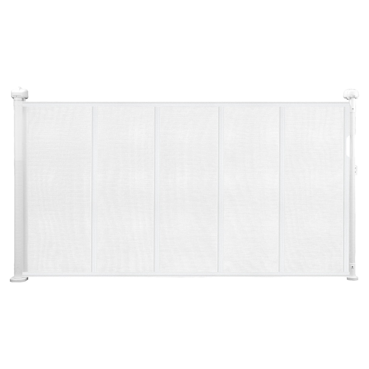 SucceBuy 55/71/110in Retractable Baby Gate 34in Tall Extends Wide Retractable Gate for Kids Pets Mesh Material Easy to Install