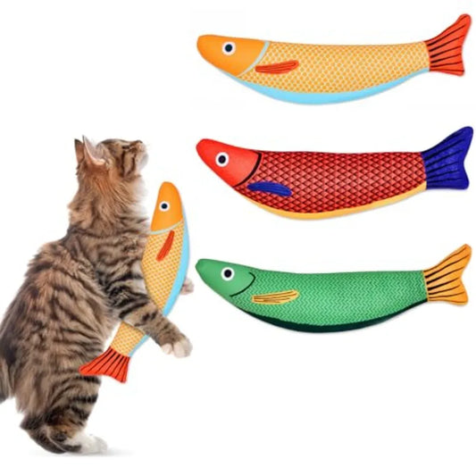 Interactive Catnip Toys for Indoor Cats Soft Durable with Rattle Sound Chew Toy for All Breeds 3 Pack Saury