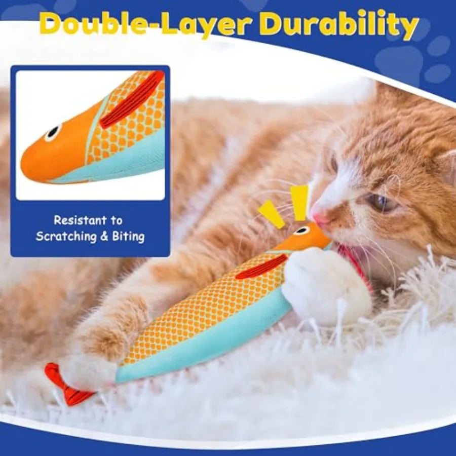 Interactive Catnip Toys for Indoor Cats Soft Durable with Rattle Sound Chew Toy for All Breeds 3 Pack Saury